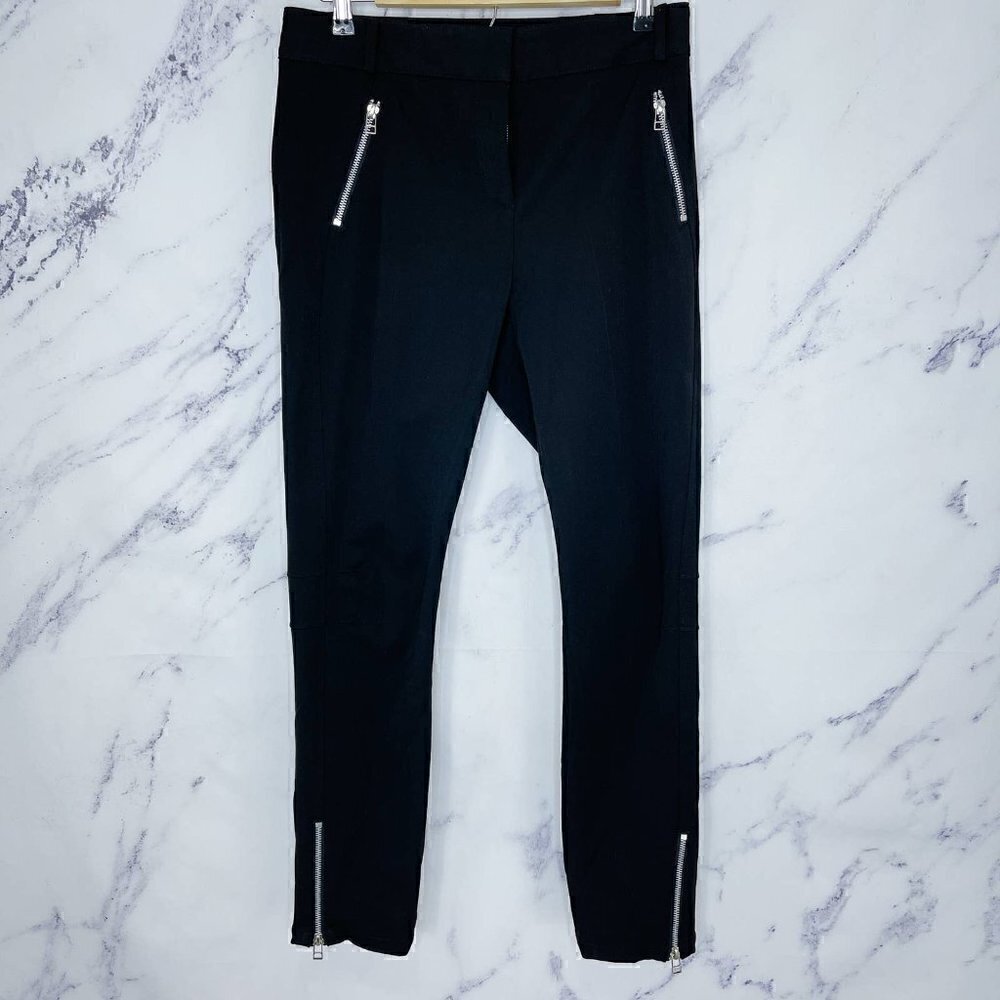 Veronica Beard | Ash Seamed Skinny Pants w/ Exposed Zippers | Sz 8